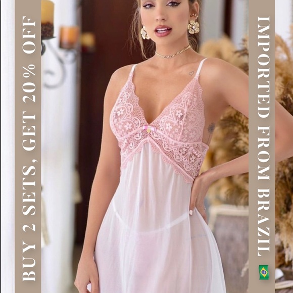 Nightgown slip dress & panty - 2 piece set - Picture 2 of 8